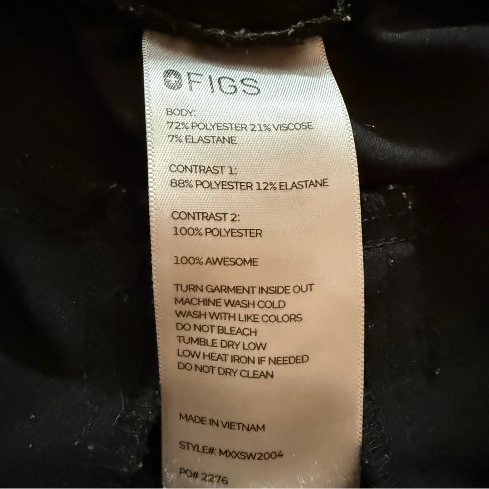 FIGS - Technical Collection Men's Tansen Jogger Scrub Pants Black Small GUC